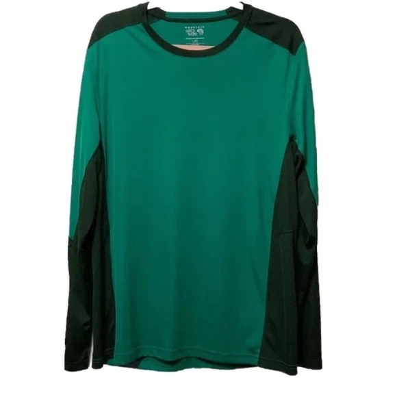 Mountain Hard Wear Forest Green Color Block Long Sleeve Size Large - Picture 2 of 8